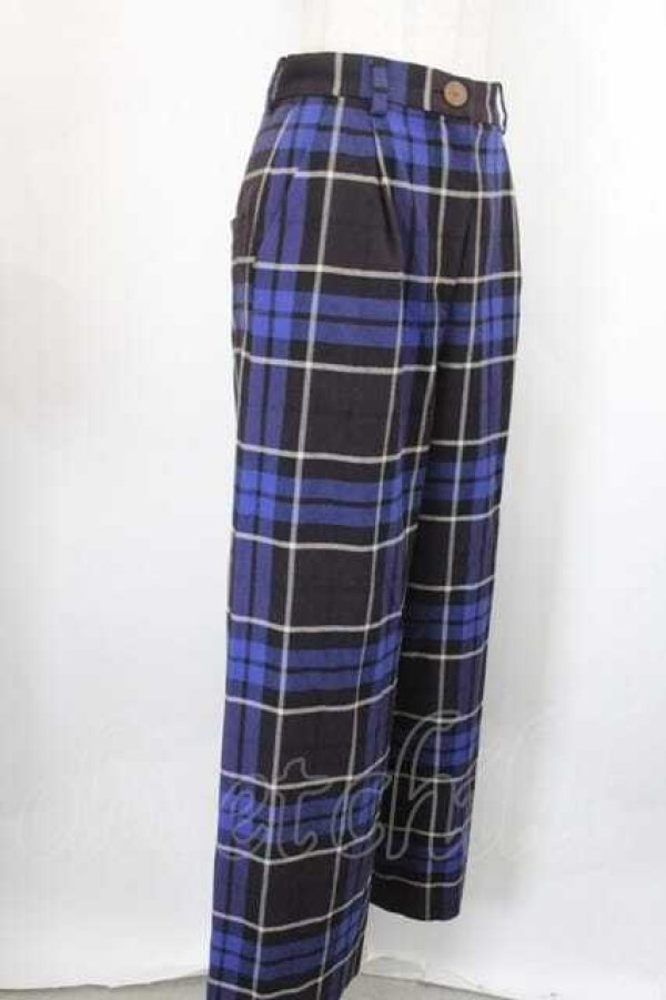 画像3: ヴィヴィアンウエストウッド 中古 / タータンチェックパンツ  青チェック  I-26-10-21-036-pa-HD-ZI (3)