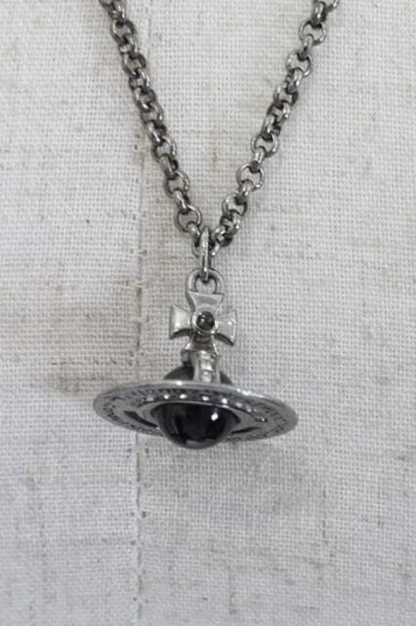 画像3: ヴィヴィアンウエストウッド 中古 / MAN NEW TINY ORB ネックレス  黒Ｘ紫  I-26-10-21-045-nl-HD-ZI (3)