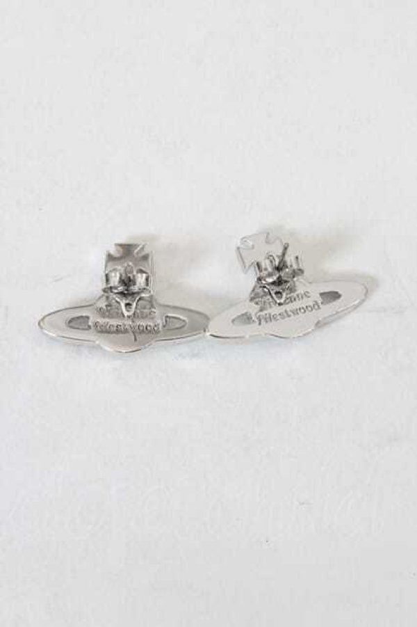 画像4: ヴィヴィアンウエストウッド 中古 / スモールネオバスレリーフピアス  シルバーＸ青  I-26-10-21-051-er-HD-ZI (4)
