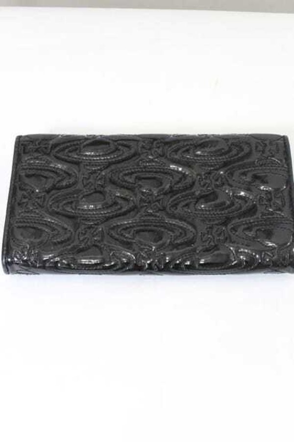 画像2: ヴィヴィアンウエストウッド 中古 / エナメルオーブ長財布   I-26-10-21-056-gd-HD-ZI (2)