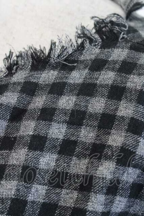 画像4: ANGLOMANIA 中古 / コードタイチェックトップス 38 グレーチェック  I-26-10-21-008-to-HD-ZI (4)