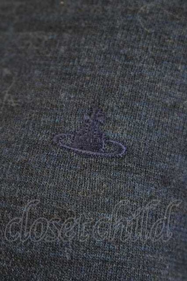 画像4: ヴィヴィアンウエストウッド 中古 / 単色オーブ刺繍カットソー 2 紺  I-26-10-21-010-to-HD-ZI (4)