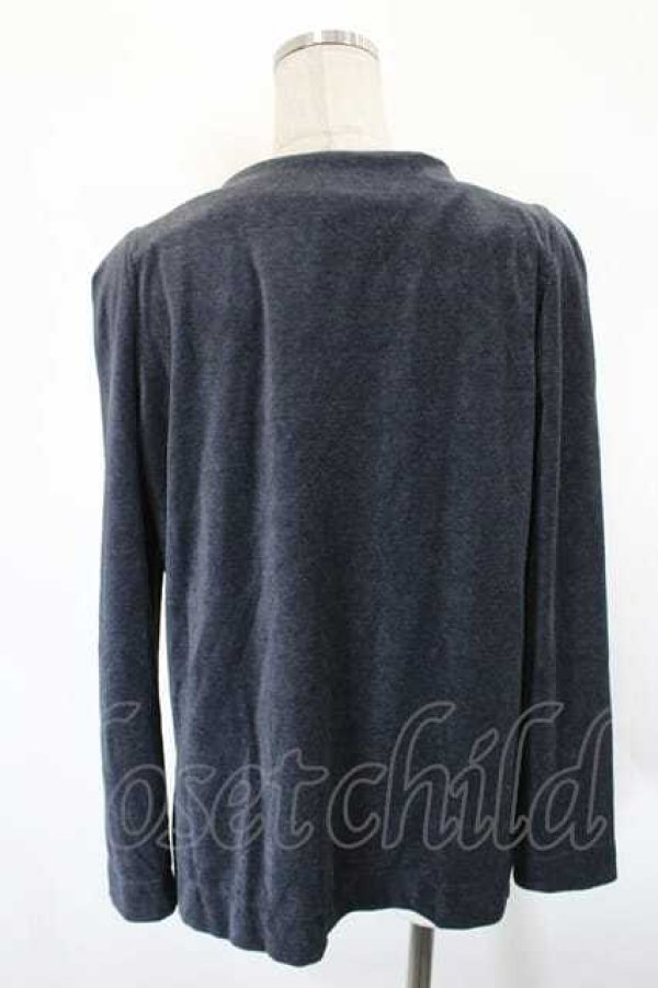 画像2: ヴィヴィアンウエストウッド 中古 / 単色オーブ刺繍ギャザーゴム胸元長袖カットソー 2 黒  I-26-10-21-011-to-HD-ZI (2)