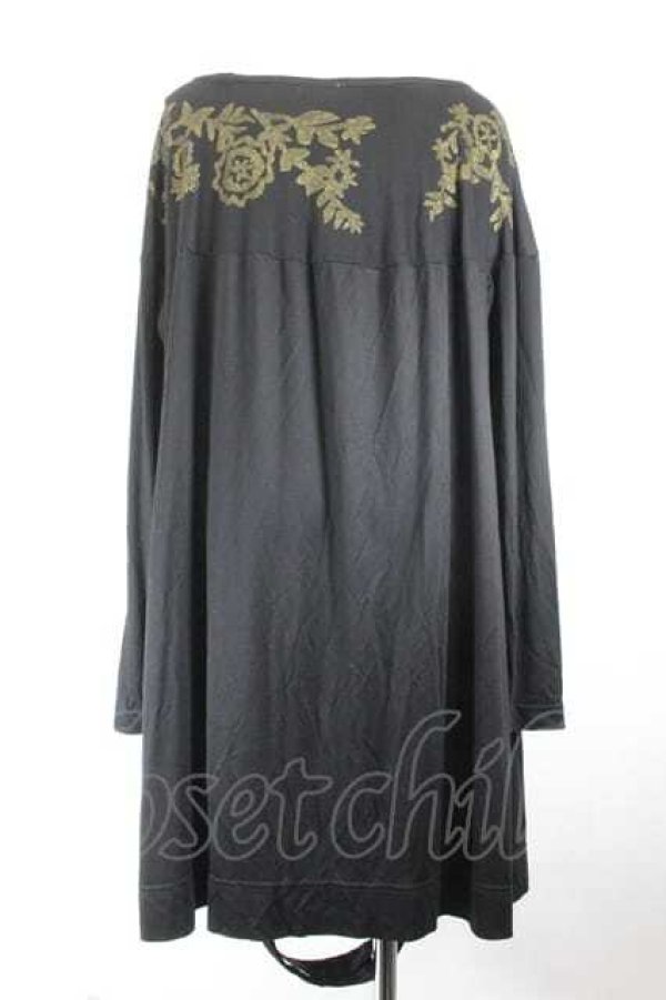 画像2: ヴィヴィアンウエストウッド 中古 / レースプリントカットワンピース 2 黒Ｘゴールド  I-26-10-31-023-op-HD-ZI (2)