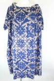 画像5: ヴィヴィアンウエストウッド 中古 / 総柄半袖ワンピース 2 ベージュＸネイビー  I-26-10-31-029-op-HD-ZI (5)