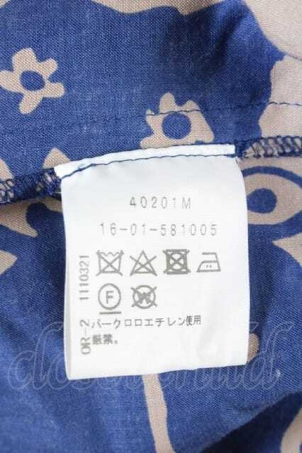 画像7: ヴィヴィアンウエストウッド 中古 / 総柄半袖ワンピース 2 ベージュＸネイビー  I-26-10-31-029-op-HD-ZI (7)