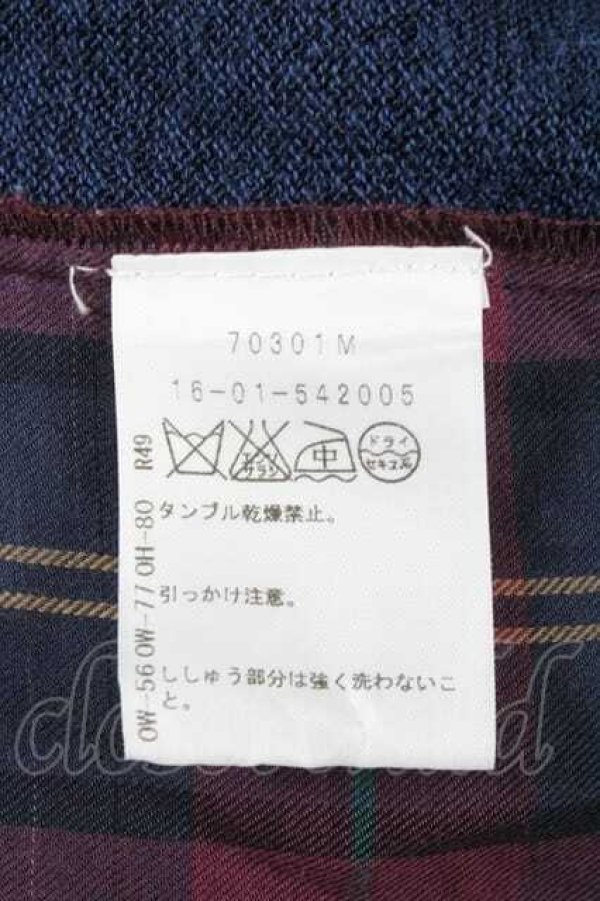 画像5: ヴィヴィアンウエストウッド 中古 / ハートワッペン半袖ニットワンピース 2 ネイビー  I-26-10-31-031-op-HD-ZI (5)