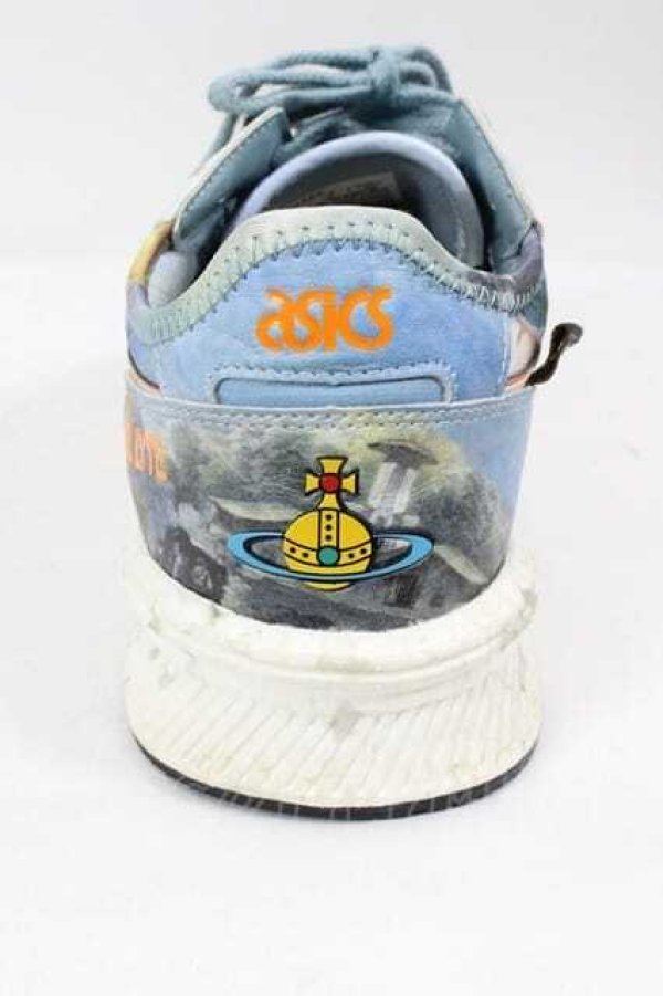 画像4: ヴィヴィアンウエストウッド × ASICS 中古 / HyperGEL-LYTET スニーカー 24.5cm グレーｘ青  I-26-10-31-004-sh-HD-ZI (4)