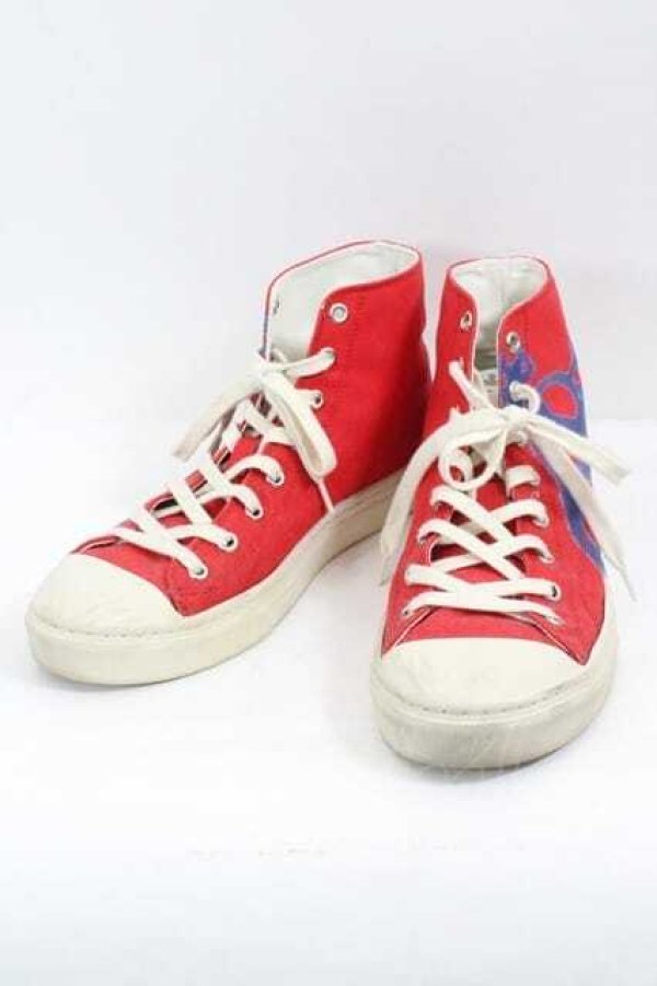 画像3: ヴィヴィアンウエストウッド MAN 中古 / PLIMSOLL HI TOPスニーカー 42 赤Ｘ青  I-26-10-31-001-sh-HD-ZI (3)