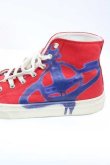 画像4: ヴィヴィアンウエストウッド MAN 中古 / PLIMSOLL HI TOPスニーカー 42 赤Ｘ青  I-26-10-31-001-sh-HD-ZI (4)