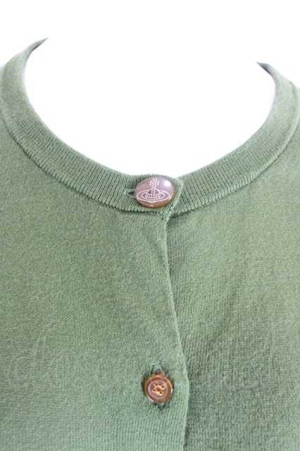 画像4: ヴィヴィアンウエストウッド 中古 / 単色オーブ刺繍 ニットカーディガン 3  I-26-10-31-008-to-HD-ZI (4)