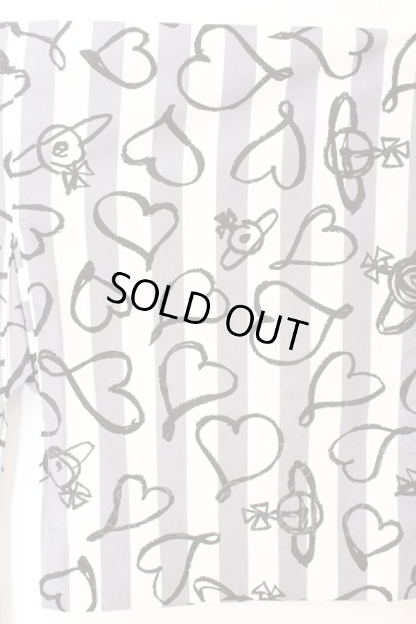 画像8: 【SALE】【10%OFF】ヴィヴィアンウエストウッド 中古 / スクリブルハート浴衣   O-23-10-08-015-op-YM-OS (8)