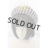 【USED】Vivienne Westwood / HAT/編ミ込ミチェックベレー帽 ヴィヴィアンウエストウッド ビビアン  S-M ブラック 【中古】 O-23-10-22-035-ha-YM-OS