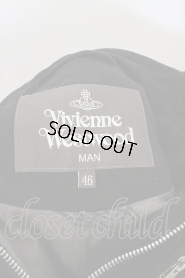 画像7: ヴィヴィアンウエストウッド MAN 中古 / /プレーンORB ボアジャケット    46 ブラック  O-23-10-29-012-jc-IG-OS (7)