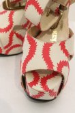 画像2: 【SALE】【10%OFF】ヴィヴィアンウエストウッド 中古 / スクイグルクランパーサンダル    EU4 クリーム レッド  O-23-11-12-026-sh-IG-OS (2)