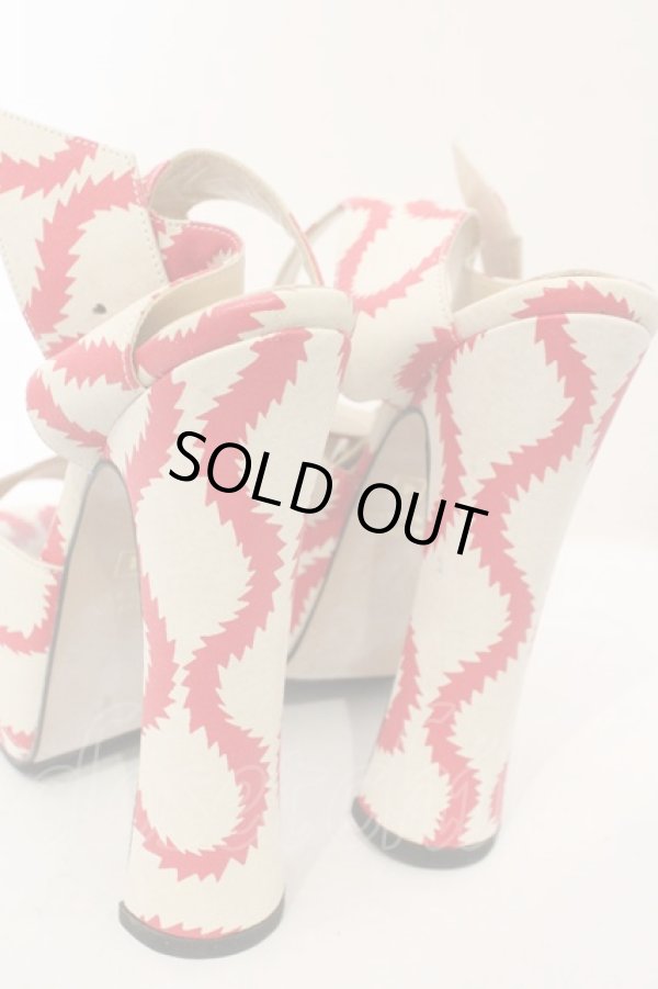 画像5: 【SALE】【10%OFF】ヴィヴィアンウエストウッド 中古 / スクイグルクランパーサンダル    EU4 クリーム レッド  O-23-11-12-026-sh-IG-OS (5)