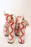 画像6: 【SALE】【10%OFF】ヴィヴィアンウエストウッド 中古 / スクイグルクランパーサンダル    EU4 クリーム レッド  O-23-11-12-026-sh-IG-OS (6)