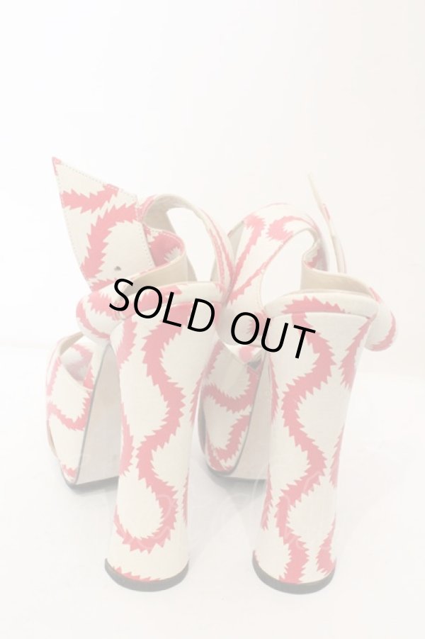 画像6: 【SALE】【10%OFF】ヴィヴィアンウエストウッド 中古 / スクイグルクランパーサンダル    EU4 クリーム レッド  O-23-11-12-026-sh-IG-OS (6)