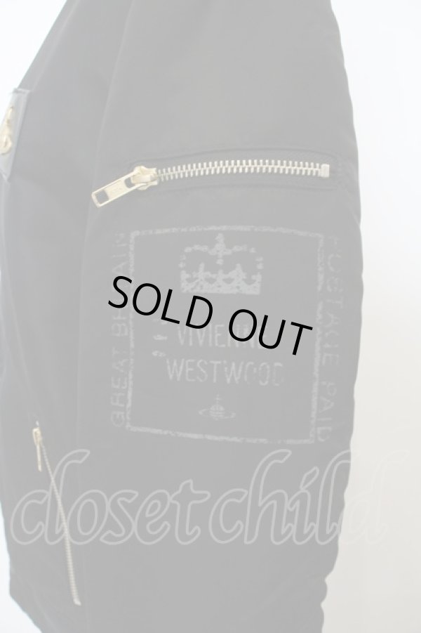 画像3: ヴィヴィアンウエストウッド MAN 中古 / /MA-1ライダースブルゾン    50 ブラック  O-23-11-26-055-bl-YM-OS (3)