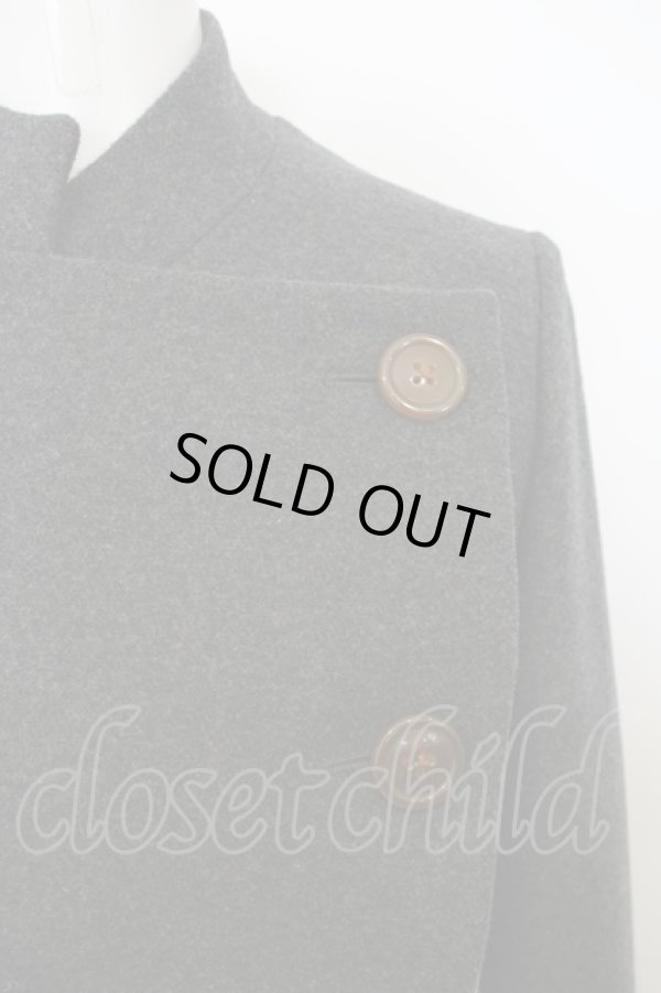 画像2: ヴィヴィアンウエストウッド 中古 / ノーカラーウールナポレオンコート    2 グレー  O-23-11-26-056-co-IG-OS (2)