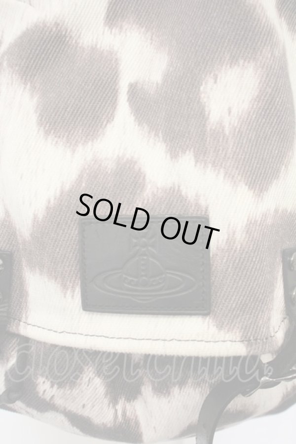 画像2: ヴィヴィアンウエストウッド 中古 / /レオパードリュック(M)   オフホワイト×ブラック  O-23-11-26-109-ba-IG-OS (2)