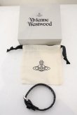 画像4: ヴィヴィアンウエストウッド MAN 中古 /  AARON LEATHER BRACELET   ブラック×シルバー  O-23-11-26-116-ac-IG-OS (4)