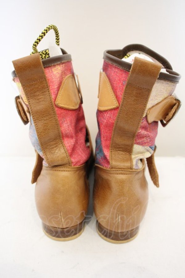 画像5: Worlds End 中古 / ユニオンジャックセディショナリーズブーツ    アウトソール約24.5cm キャメル×ブラウン  O-23-12-10-015-sh-IG-ZH (5)