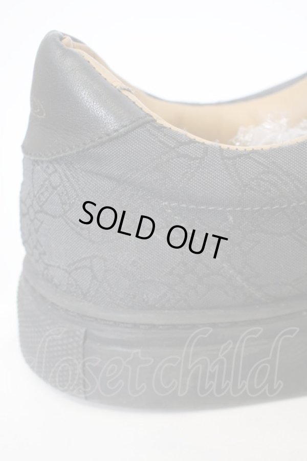 画像5: ヴィヴィアンウエストウッド 中古 / /レザー切リ替エキャンバススニーカー    - ブラック  O-23-12-31-014-to-YM-ZH (5)