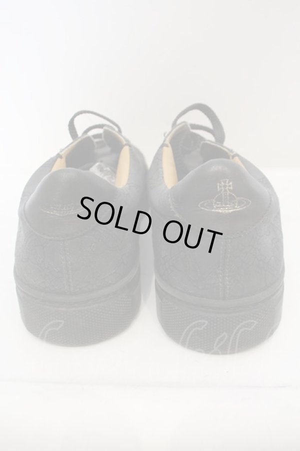 画像6: ヴィヴィアンウエストウッド 中古 / /レザー切リ替エキャンバススニーカー    - ブラック  O-23-12-31-014-to-YM-ZH (6)