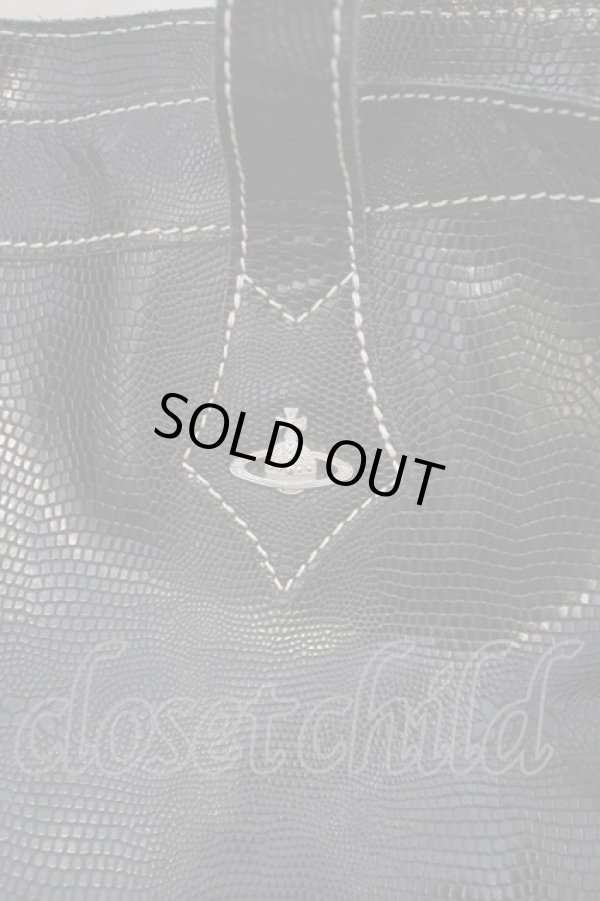 画像2: ヴィヴィアンウエストウッド 中古 / /パイソントートバッグ   クロ  O-24-01-07-023-ba-IG-ZH (2)