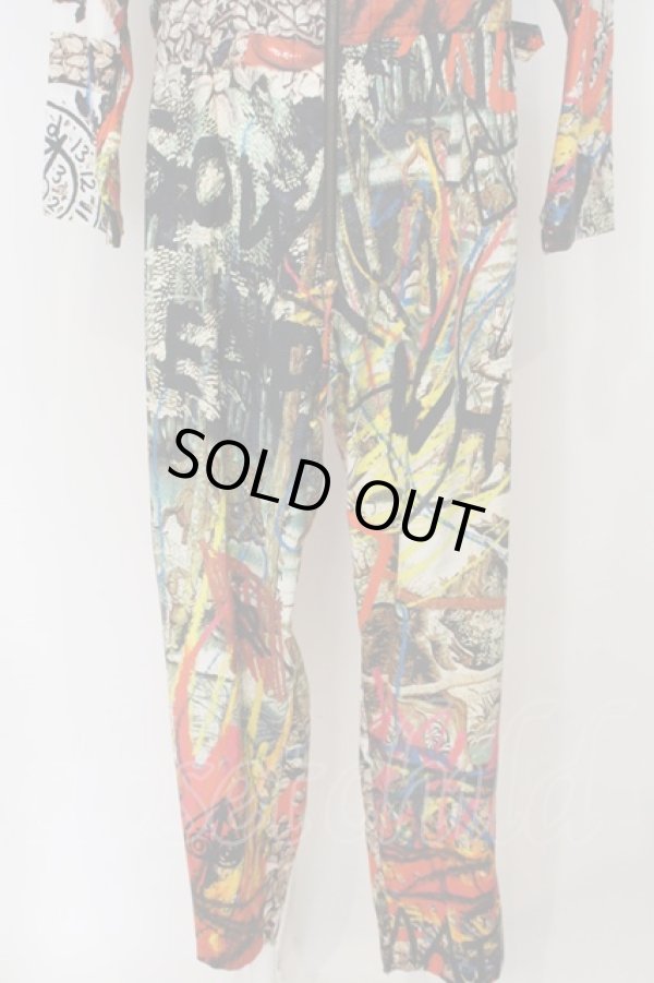 画像3: ヴィヴィアンウエストウッド 中古 /graffiti print jumpsuit オールインワン    S/M パターン  O-24-01-21-032-jc-YM-ZH (3)