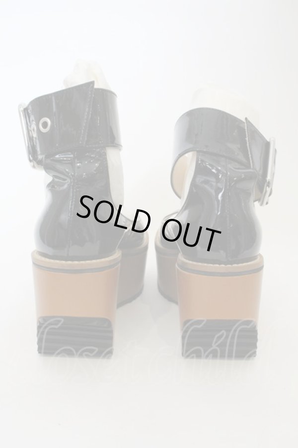 画像4: ヴィヴィアンウエストウッド 中古 / プラットホームベルトパンプスシューズ    36(23cm) ブラックxブラウン  O-24-01-21-046-sh-YM-OS (4)