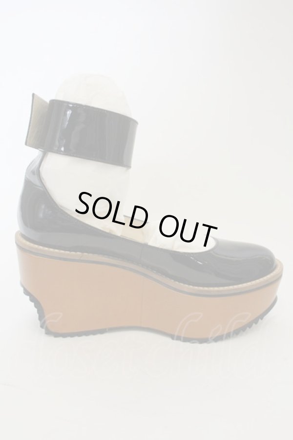 画像5: ヴィヴィアンウエストウッド 中古 / プラットホームベルトパンプスシューズ    36(23cm) ブラックxブラウン  O-24-01-21-046-sh-YM-OS (5)