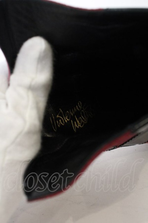 画像7: ヴィヴィアンウエストウッド 中古 / オーブヒールチェッカーブーティ    3.8 ブラック×レッド  O-24-01-21-050-sh-IG-ZH (7)