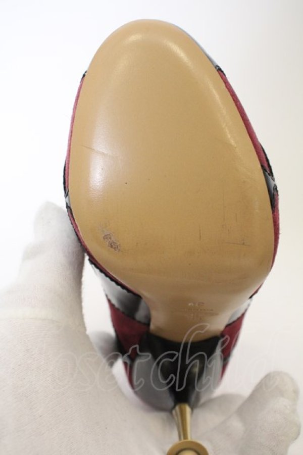 画像8: ヴィヴィアンウエストウッド 中古 / オーブヒールチェッカーブーティ    3.8 ブラック×レッド  O-24-01-21-050-sh-IG-ZH (8)