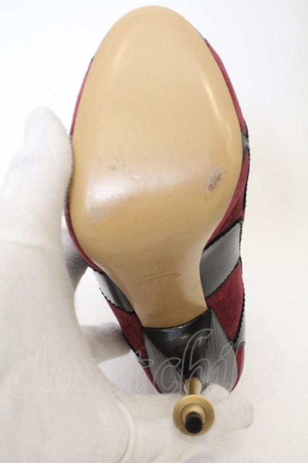 画像9: ヴィヴィアンウエストウッド 中古 / オーブヒールチェッカーブーティ    3.8 ブラック×レッド  O-24-01-21-050-sh-IG-ZH (9)