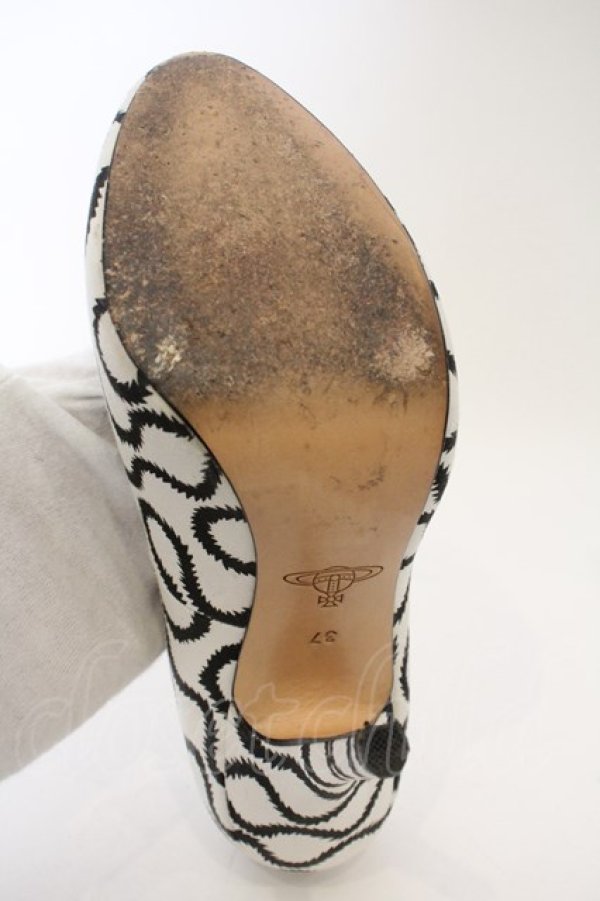 画像6: ヴィヴィアンウエストウッド 中古 / スクイグル柄ハイヒール   -37  O-24-01-21-052-sh-IG-OS (6)