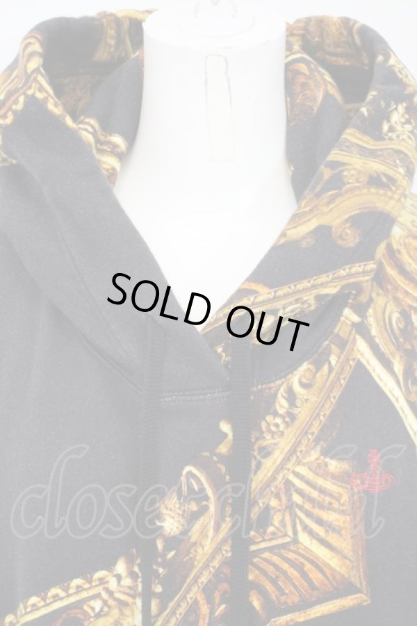 画像2: ヴィヴィアンウエストウッド 中古 /フレームフードスウェットワンピース    00 ブラックxゴールド  O-24-01-28-003-op-YM-OS (2)