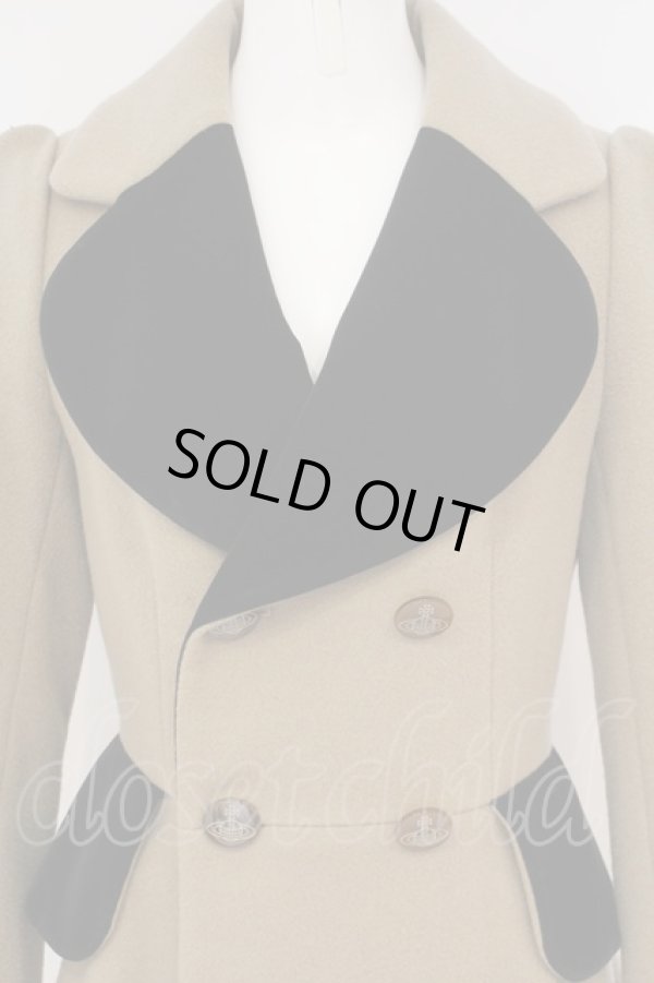 画像2: ヴィヴィアンウエストウッド 中古 / ウールメルトンLOVEコート    1 ベージュ  O-24-01-28-036-co-IG-ZH (2)