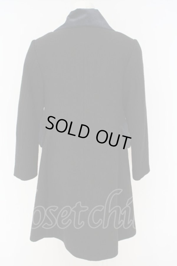 画像4: ヴィヴィアンウエストウッド 中古 / ベルベットラウンドカラーAラインコート    1 ブラック?ネイビー  O-24-01-28-040-co-IG-ZH (4)