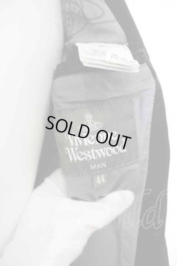 画像6: ヴィヴィアンウエストウッド MAN 中古 / /CORDUROY BIKER JACKET    44 ブラック  O-24-02-11-001-jc-IG-ZH (6)