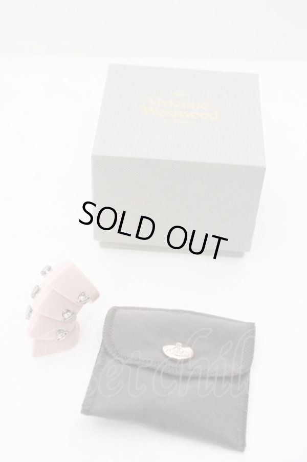 画像4: ヴィヴィアンウエストウッド 中古 / レジンアーマーリング XS ピンクベージュ  O-24-02-18-011-ac-IG-OS (4)