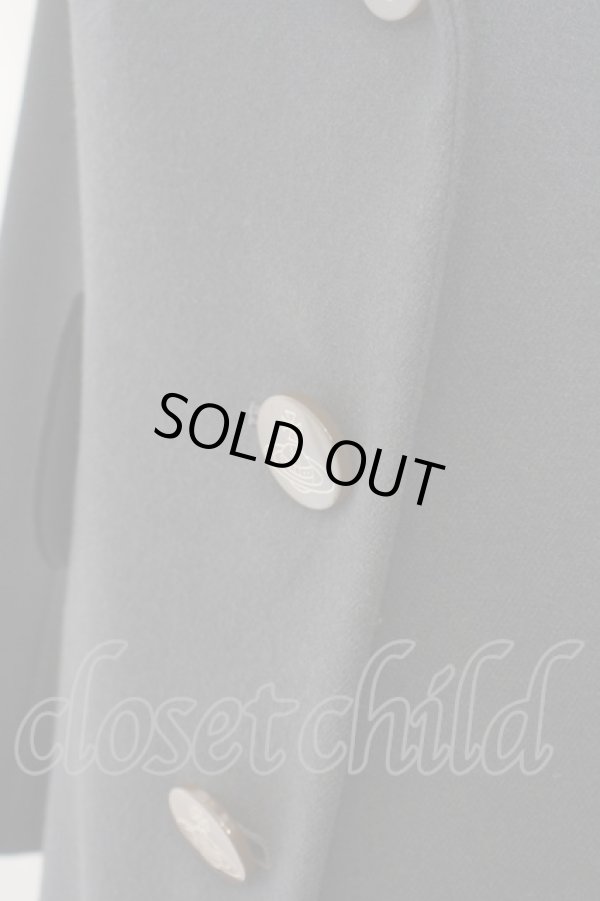 画像2: ヴィヴィアンウエストウッド 中古 / /CAPE BRETONロングジャケット 2 グレーxブラック  O-24-02-25-051-co-YM-OS (2)