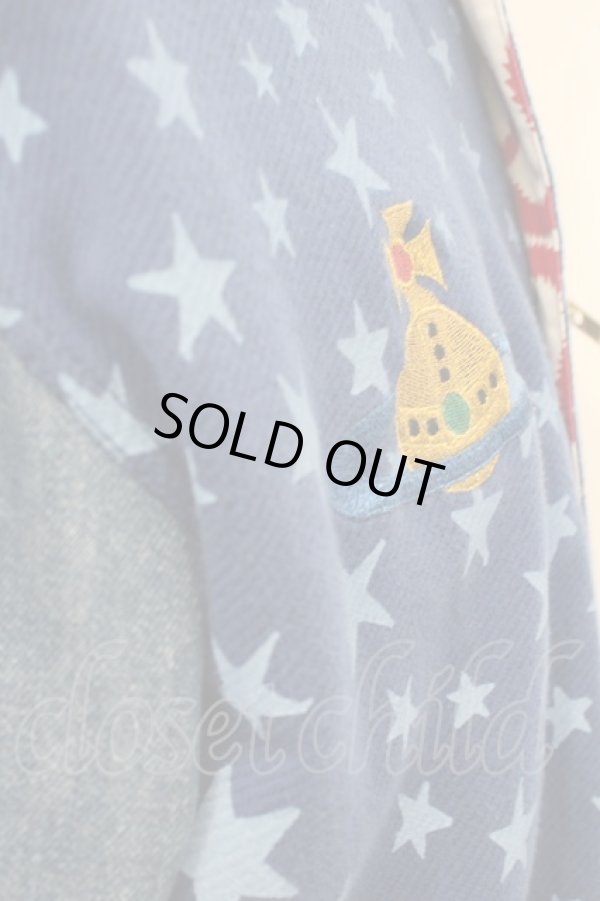 画像2: ヴィヴィアンウエストウッド Anglomania and Lee / /バーシティジャケット L ブルー  O-24-02-25-080-jc-IG-ZH (2)