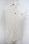 【USED】Vivienne Westwood MAN //オーブ刺繍半袖シャツ ヴィヴィアンウエストウッド ビビアン46 ホワイト 【中古】 O-24-02-25-088-bl-IG-OS