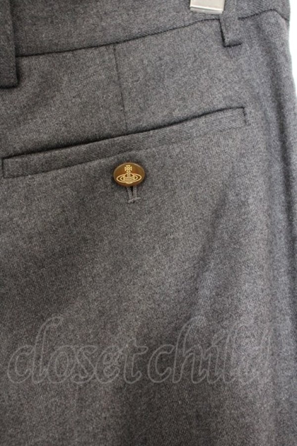 画像2: ヴィヴィアンウエストウッド MAN 中古 / /ウールスラックス 44 グレー  O-24-02-25-094-pa-YM-ZH (2)