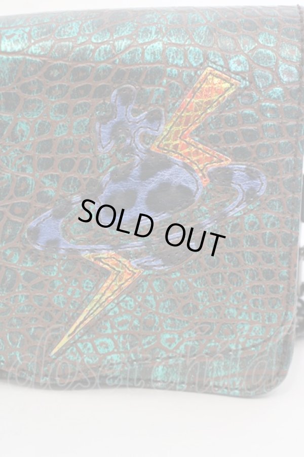 画像2: ヴィヴィアンウエストウッド 中古 / BABOLTS ORBチェーンバッグ  グリーン  O-24-03-10-031-ba-IG-ZH (2)