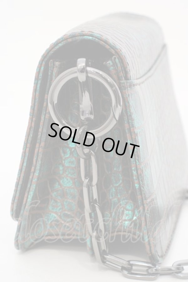 画像4: ヴィヴィアンウエストウッド 中古 / BABOLTS ORBチェーンバッグ  グリーン  O-24-03-10-031-ba-IG-ZH (4)