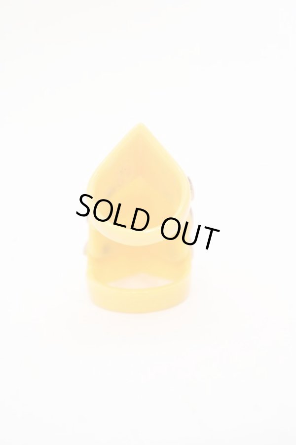 画像4: ヴィヴィアンウエストウッド 中古 / レジンアーマーリング 上部:約10号 下部:約14号 イエロー  O-24-03-10-047-ac-IG-OS (4)