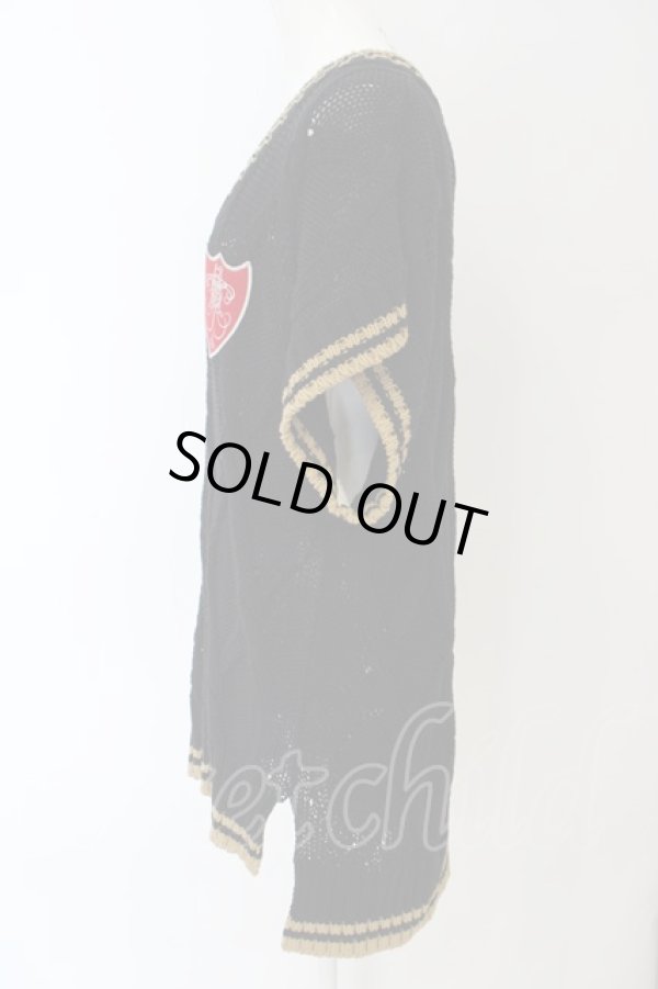 画像3: ヴィヴィアンウエストウッド 中古 / バルキーコットンケーブルオーバーサイズベスト 00 ブラック  O-24-03-10-055-to-IG-OS (3)